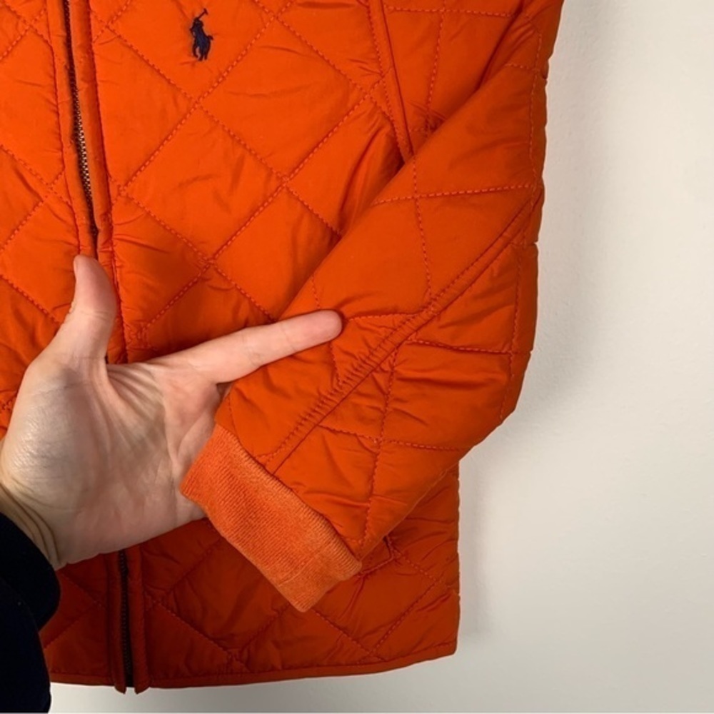 NFS. Polo Ralph Lauren orange quilted puffer style jacket size 5 - Picture 14 of 16